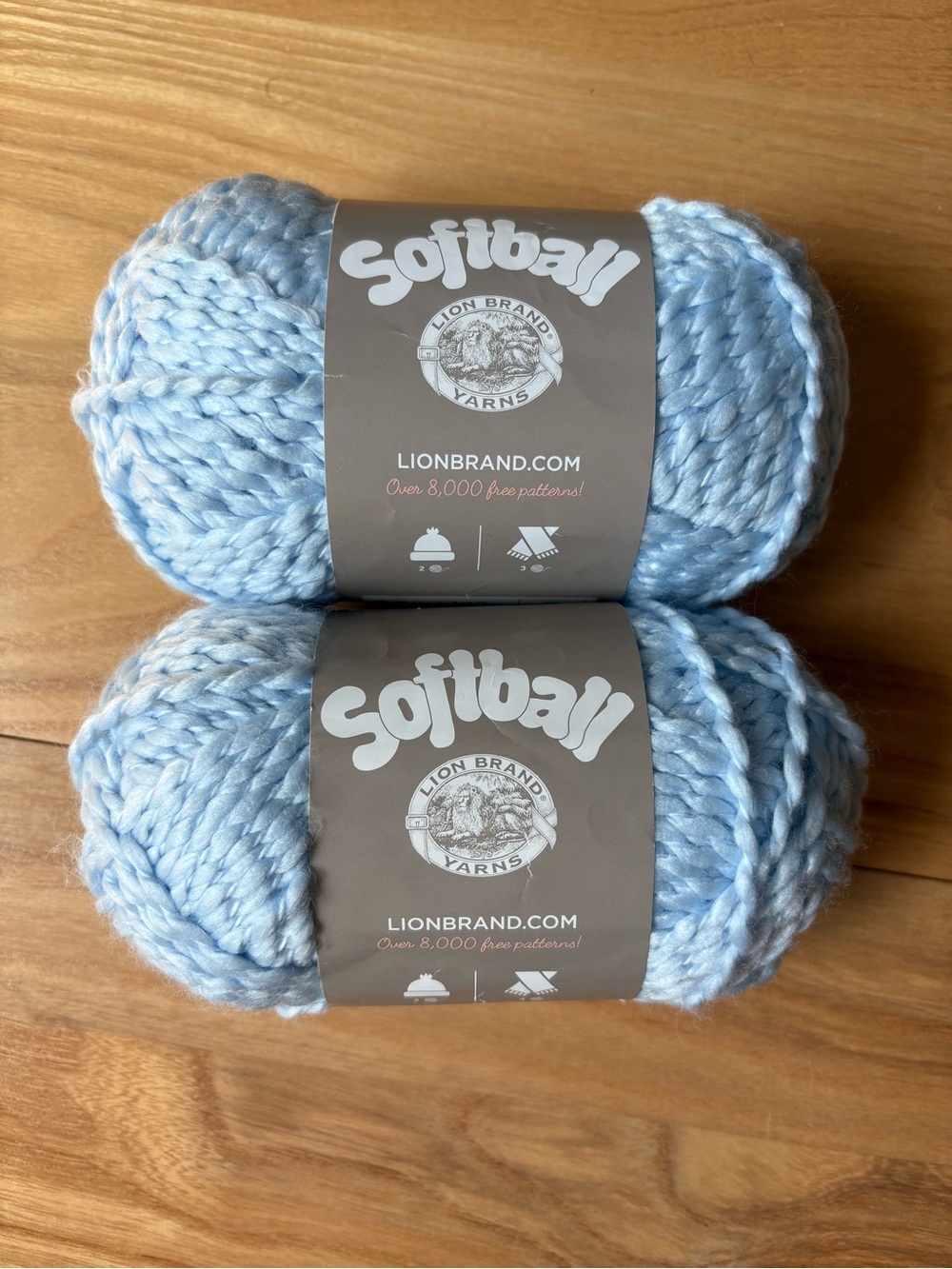 Lion Brand Softball Yarn “Nitro” Lot of 2 Skeins NEW Bulky #5 Same Dye Lot 15859